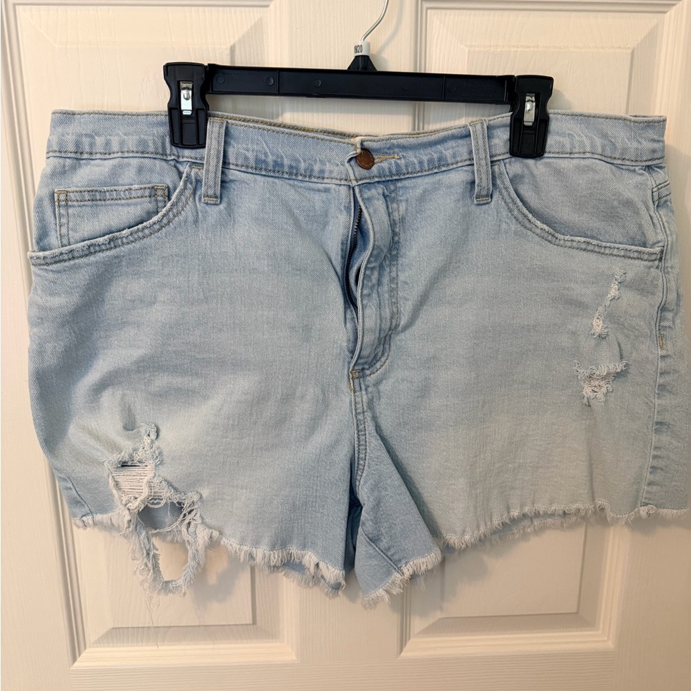 Universal Thread Light Blue Distressed Denim Shorts